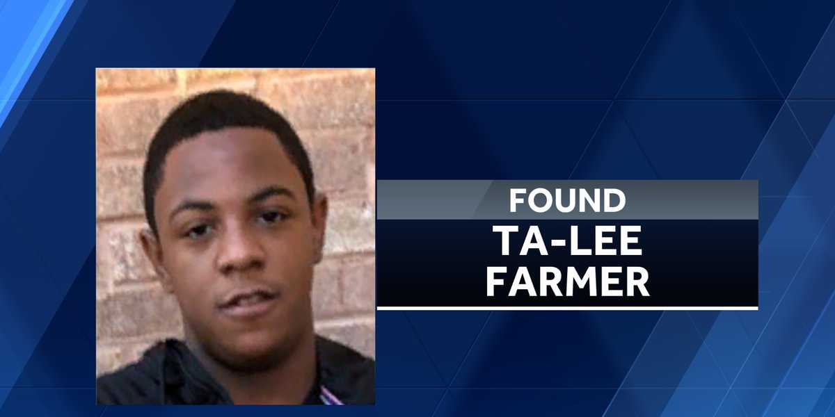 The Burlington Police Department said 14-year-old Ta-Lee Farmer was found Saturday and was returned home after being missing since Tuesday.﻿ 