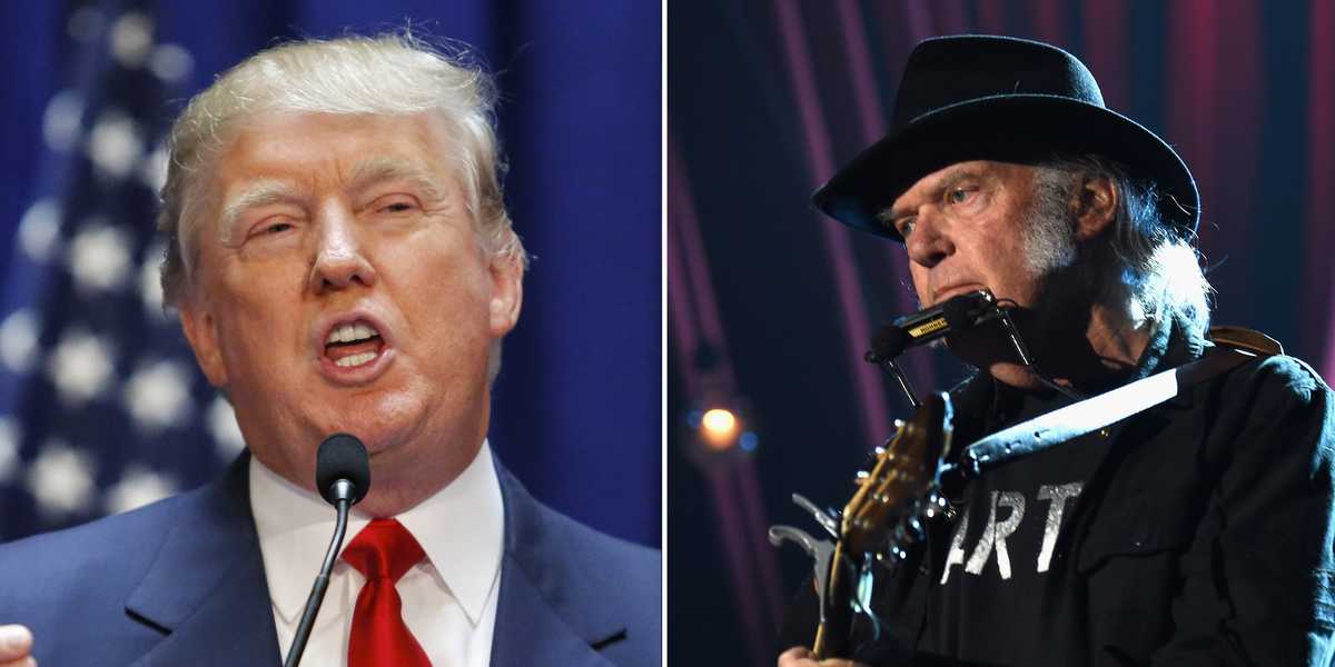 Neil Young is among a number of other iconic rockers who have an issue with Trump's use of their music.