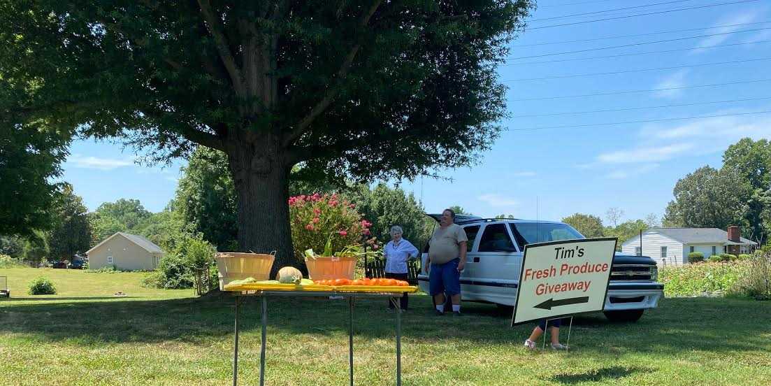 A Winston-Salem man is giving back to his community once again through his gardening skills.