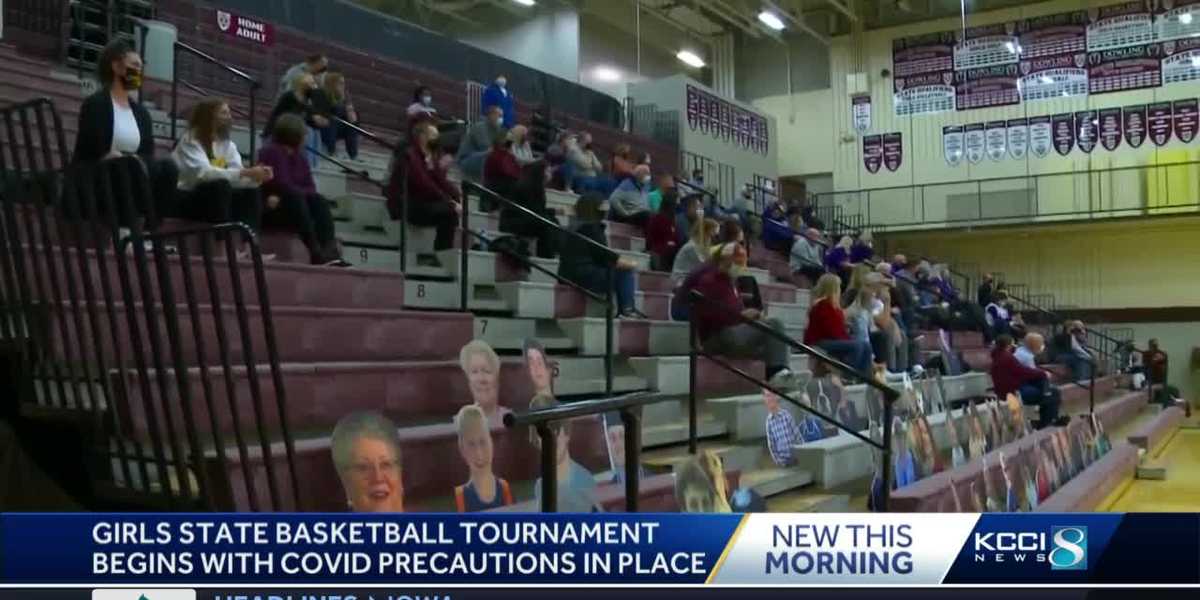 The girls state basketball tournament tips off in Des Moines Monday, and Wells Fargo Arena will be a much different scene than last year, right before COVID-19 started infecting Iowa.