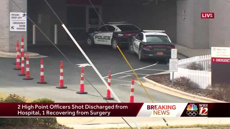 3 police officers shot in High Point after responding to sound of gunshots