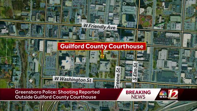 3 people shot outside Guilford County courthouse, Greensboro police say